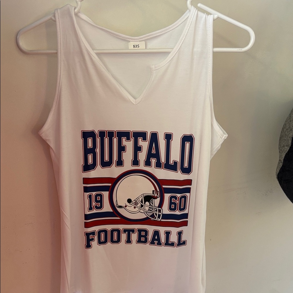 Buffalo Football White Tank Top